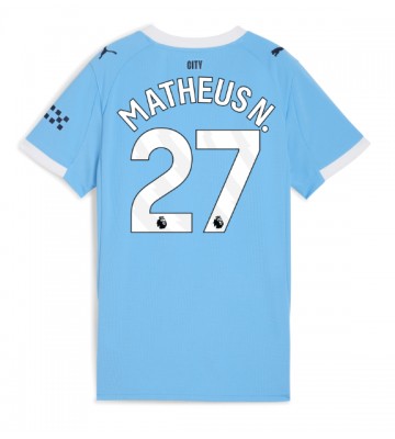 Manchester City Matheus Nunes #27 Hjemmebanetrøje Dame 2025-26 Kortærmet